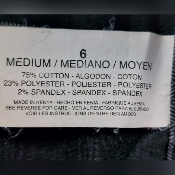 Gloria Vanderbilt Pants Womens Size 6 Medium Black Pinstripe Stretch Spandex - Picture 3 of 10